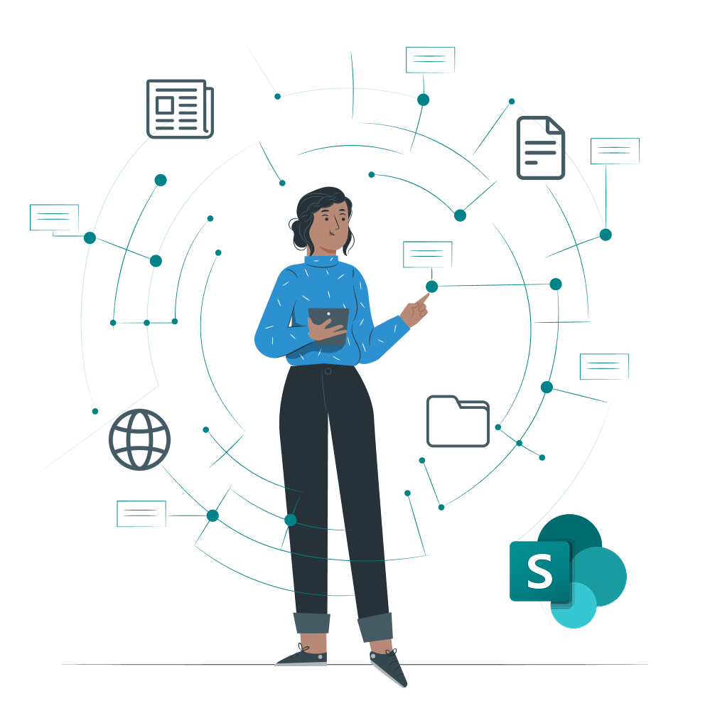 Intranet empresarial no SharePoint para centralização de informação e colaboração entre equipas